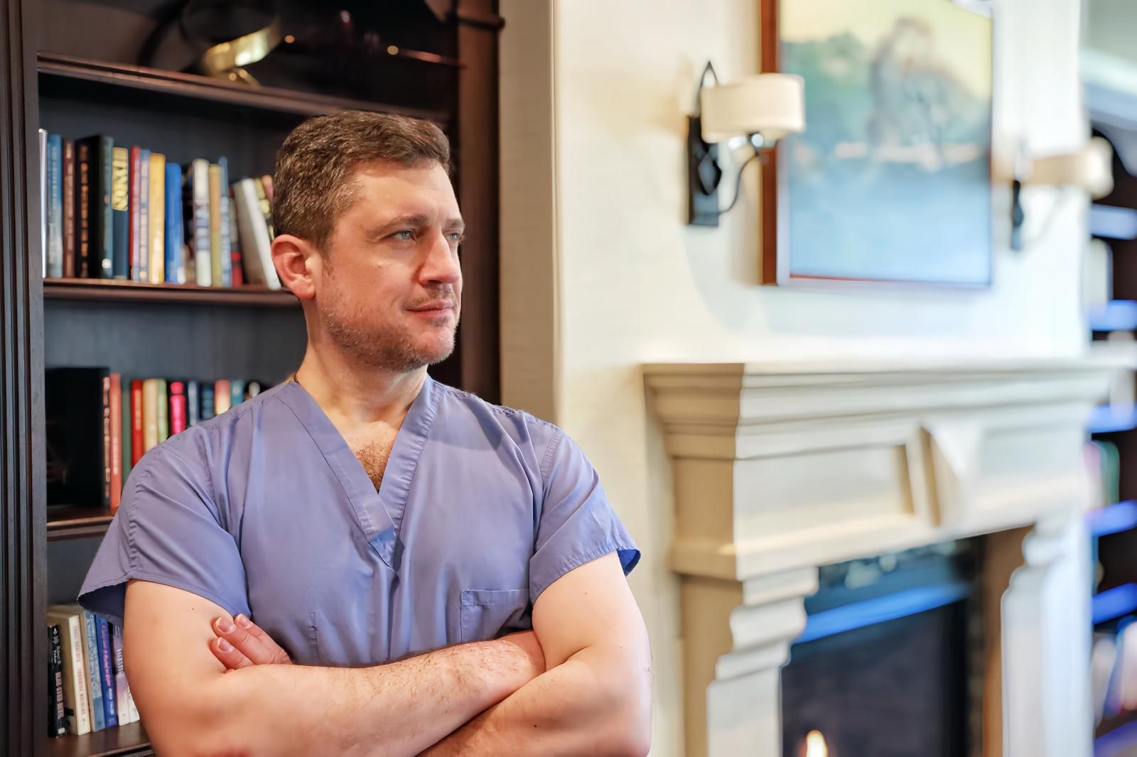 Dr. Brian Harris in his office